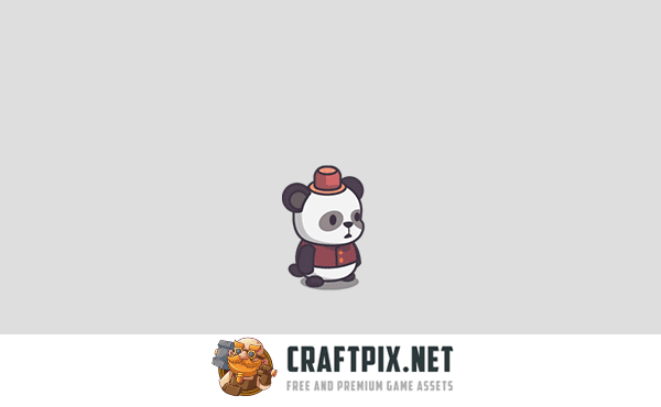 Cute Panda Game Person Sprites