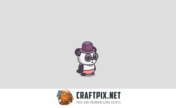 Cute Panda Game Person Sprites