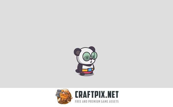 Cute Panda Game Person Sprites