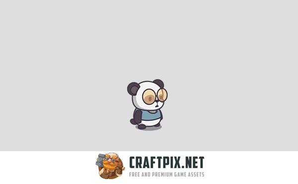 Cute Panda Game Person Sprites