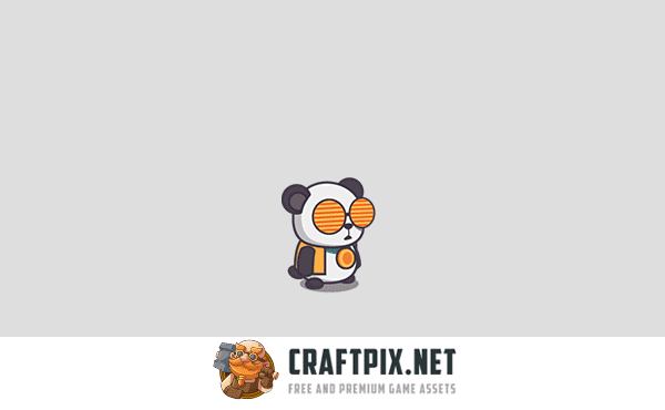 Cute Panda Game Person Sprites