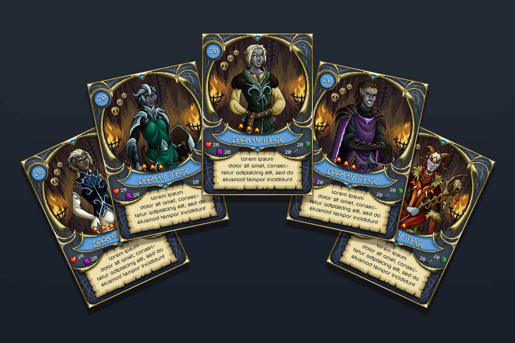 Dark Elf Pixel Art Asset Pack