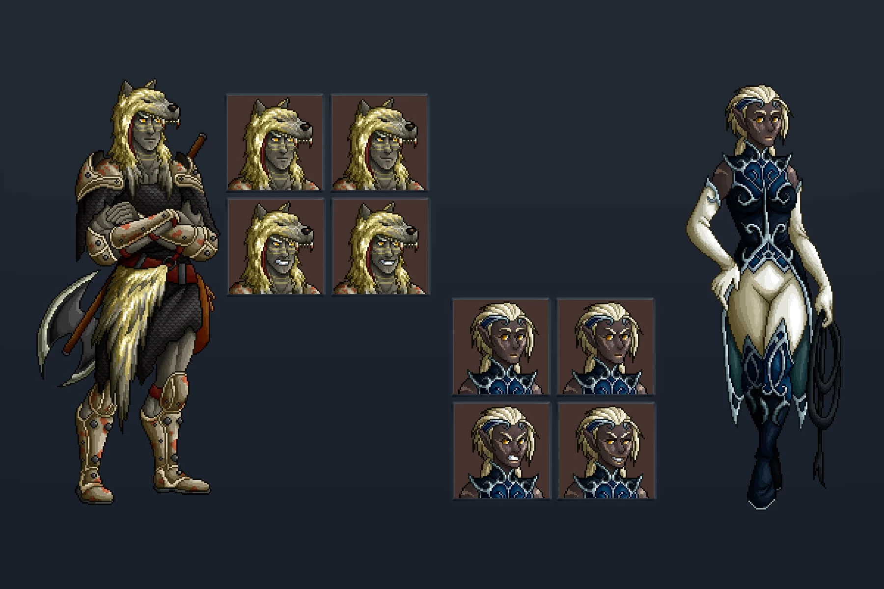 Dark Elf Pixel Art Asset Pack