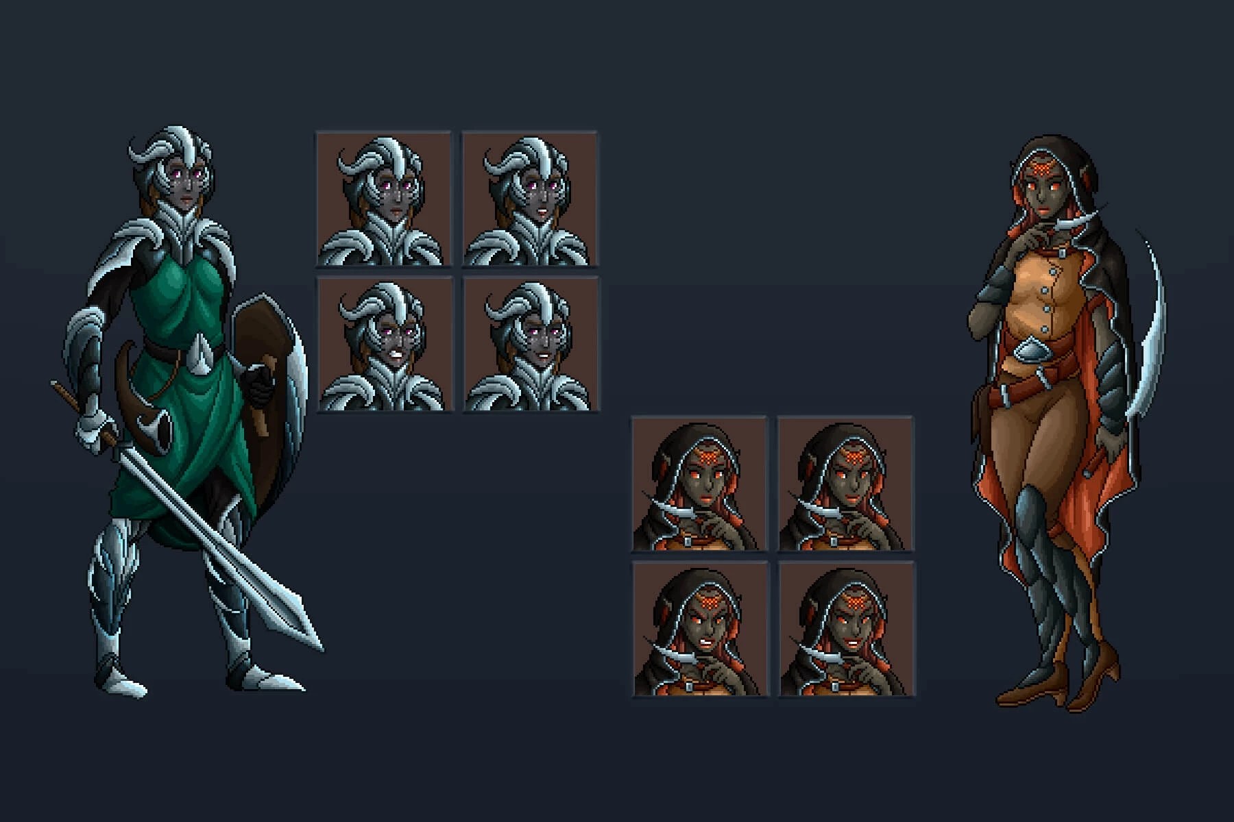 Dark Elf Pixel Art Asset Pack