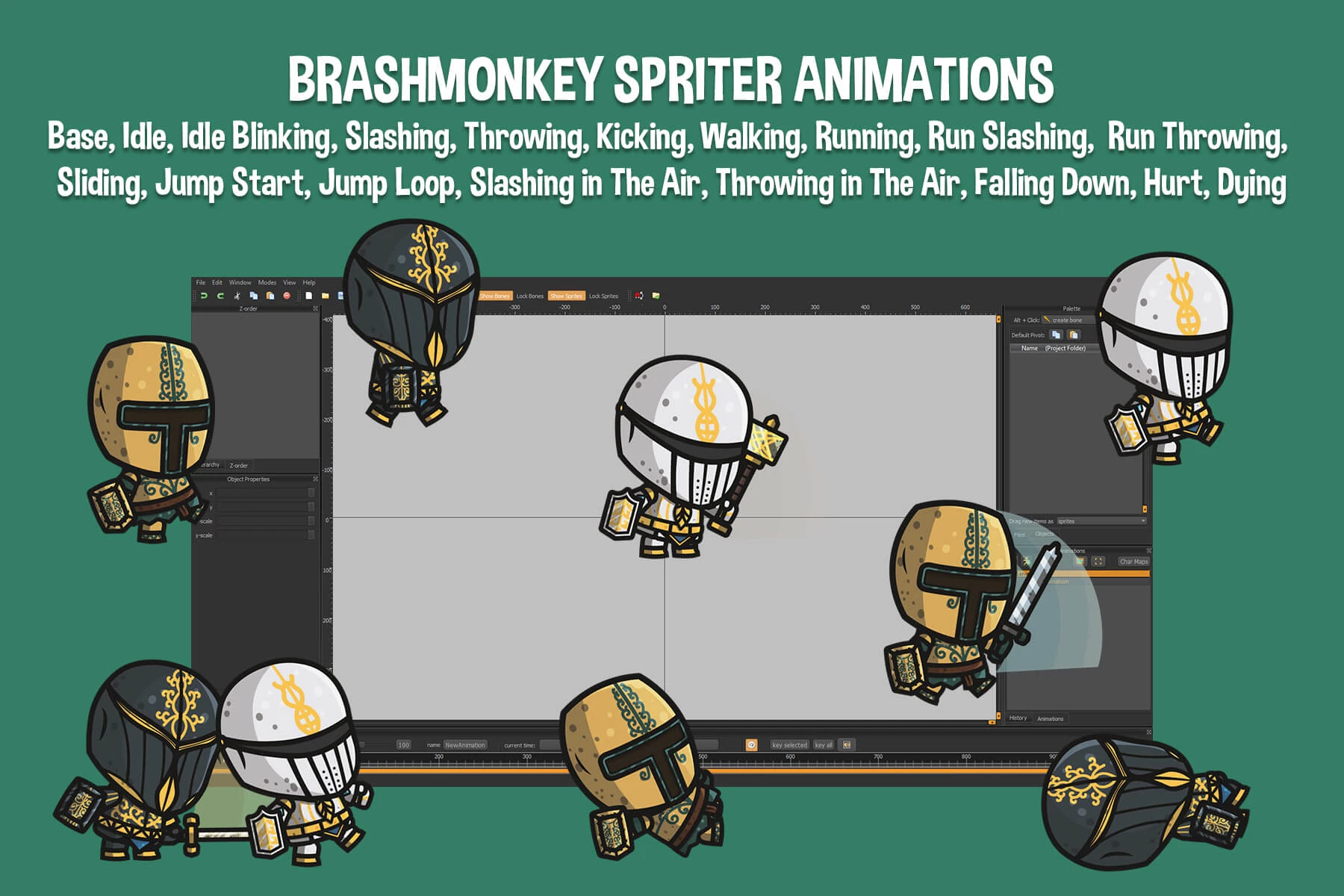 Paladin Chibi Character Sprites