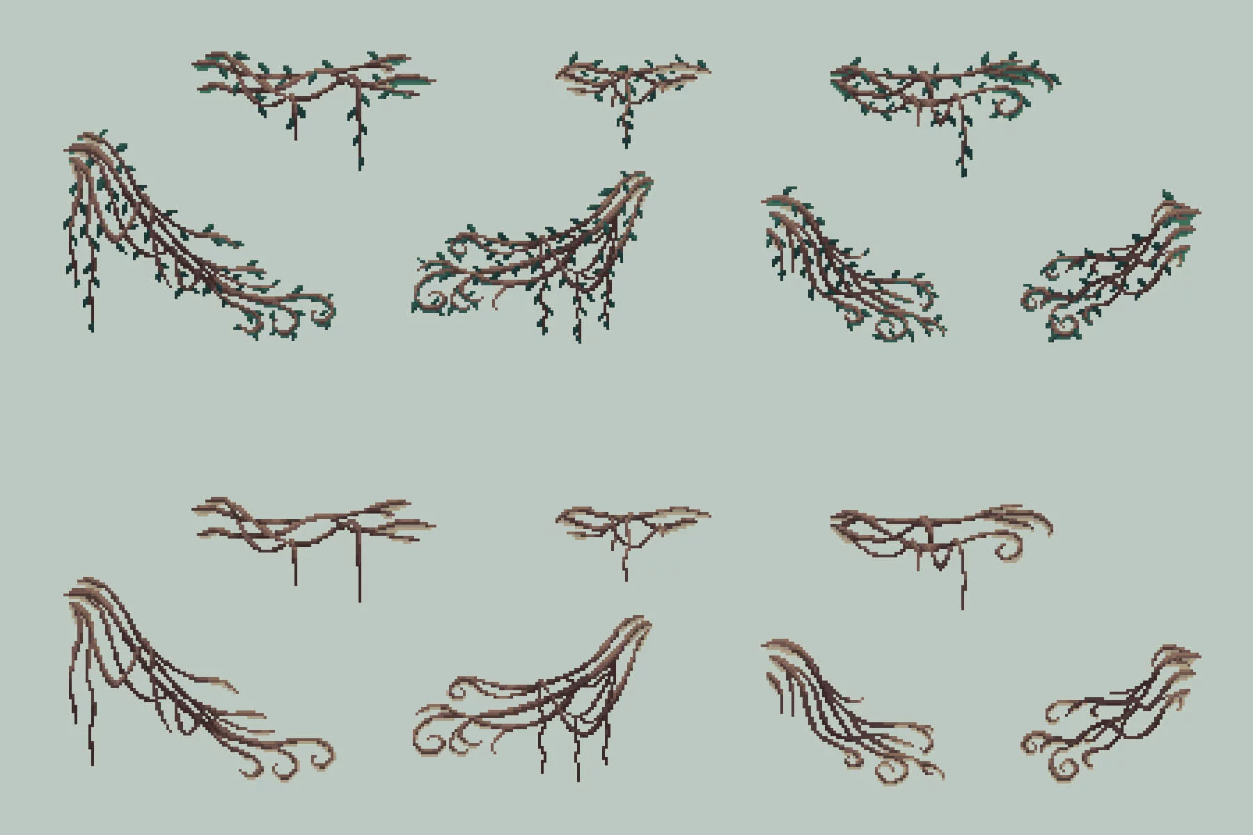 Rocky Area Objects Pixel Art