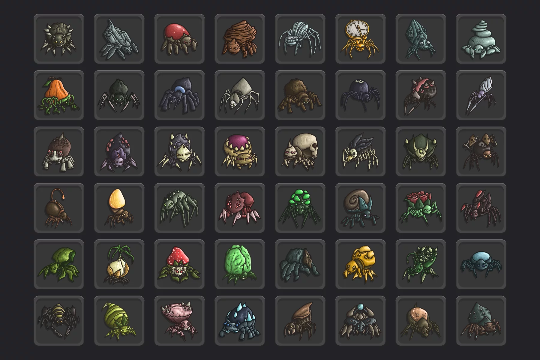Spider Monsters RPG Icon Pack