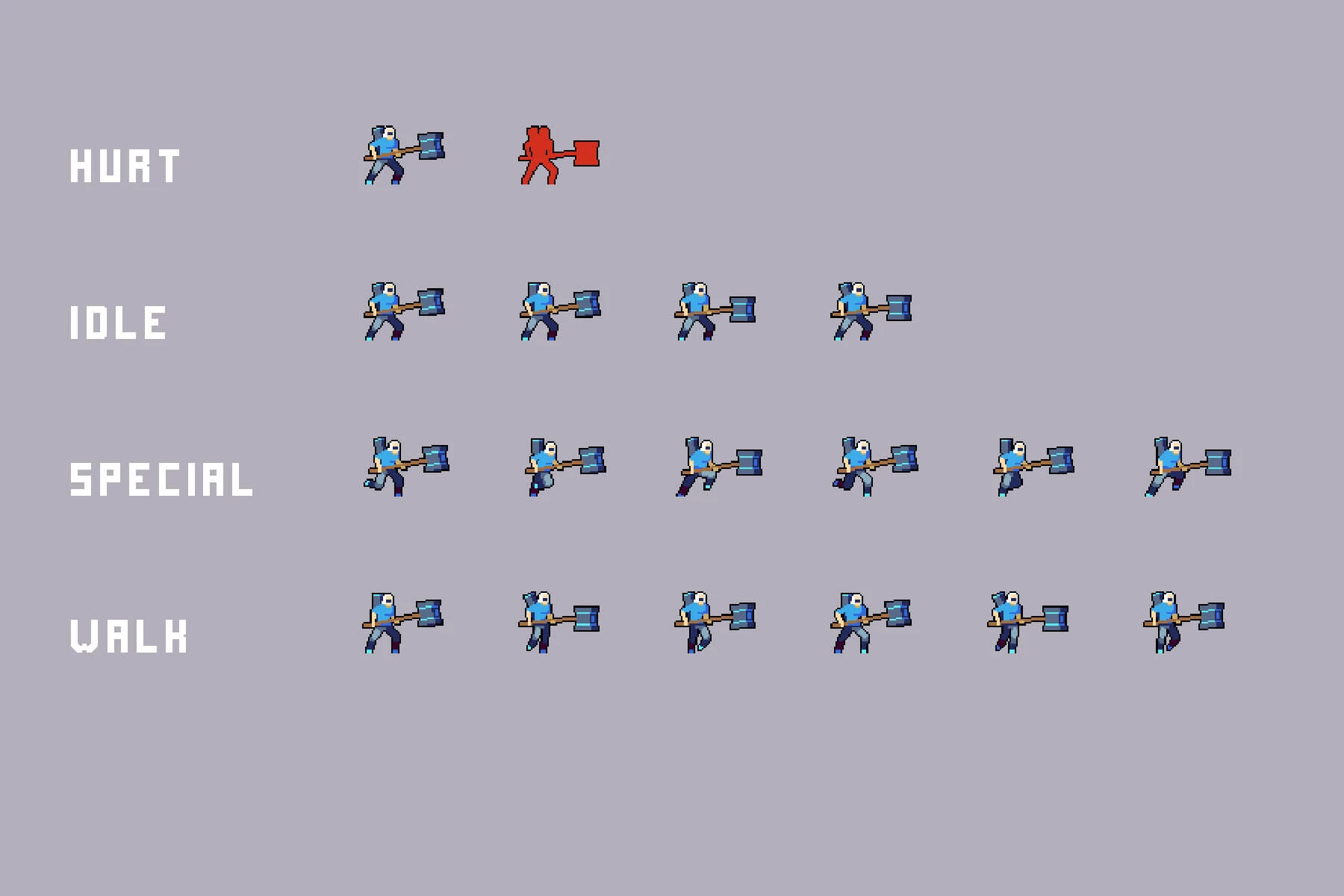 Snow City Bosses Pixel Art Sprite Pack