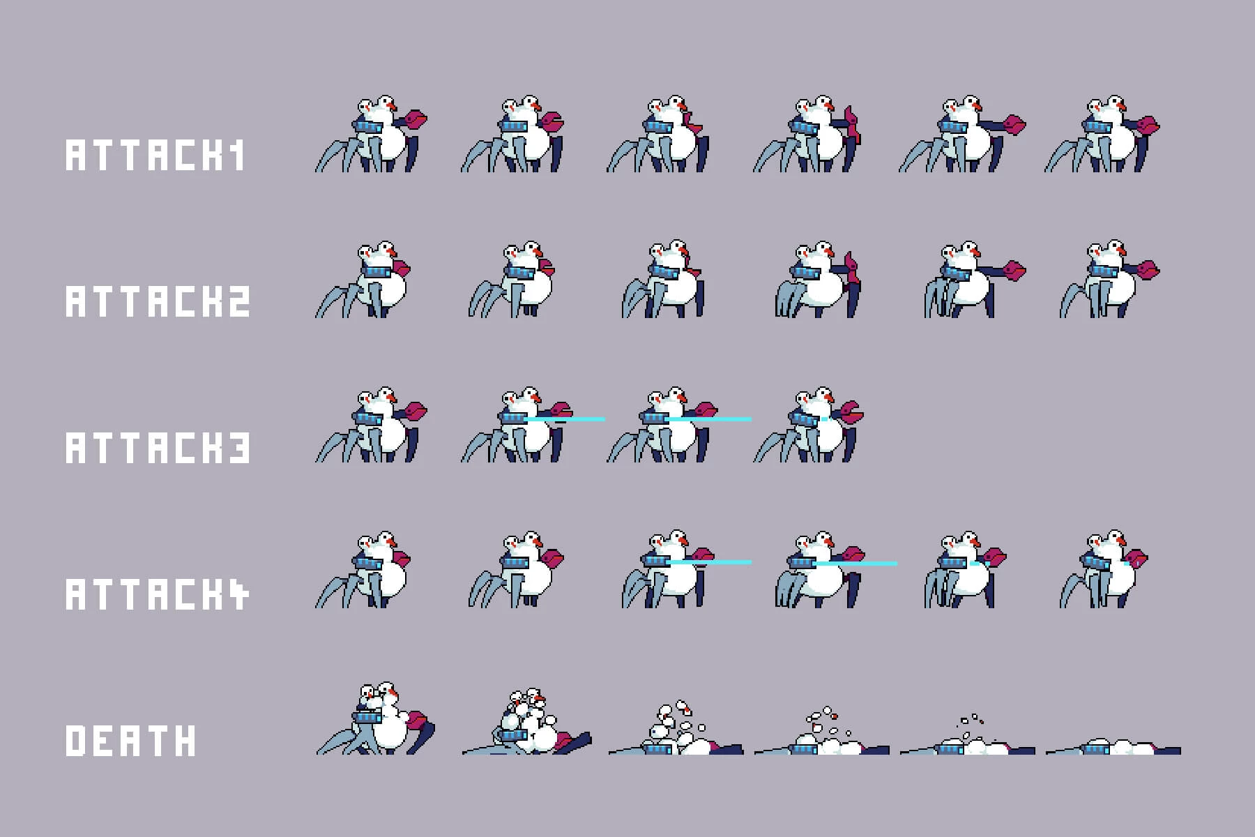 Snow City Bosses Pixel Art Sprite Pack
