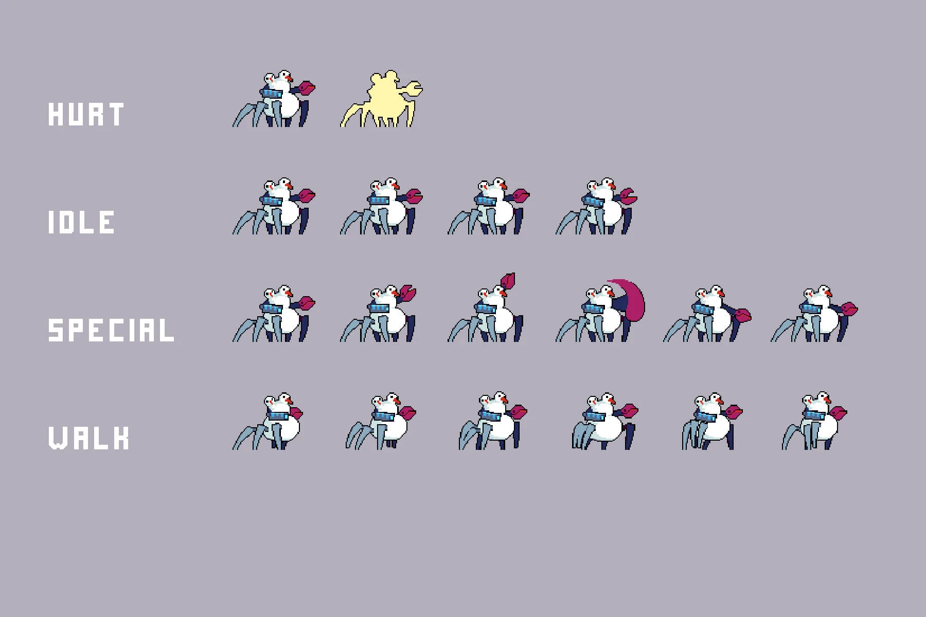 Snow City Bosses Pixel Art Sprite Pack