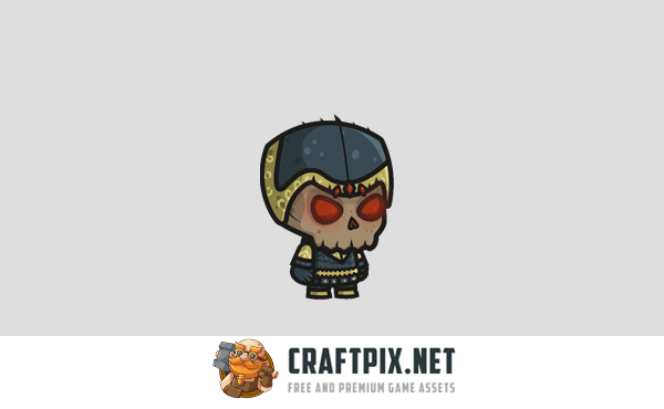 Chibi Skeleton King Character Sprites