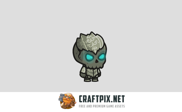 Chibi Skeleton King Character Sprites