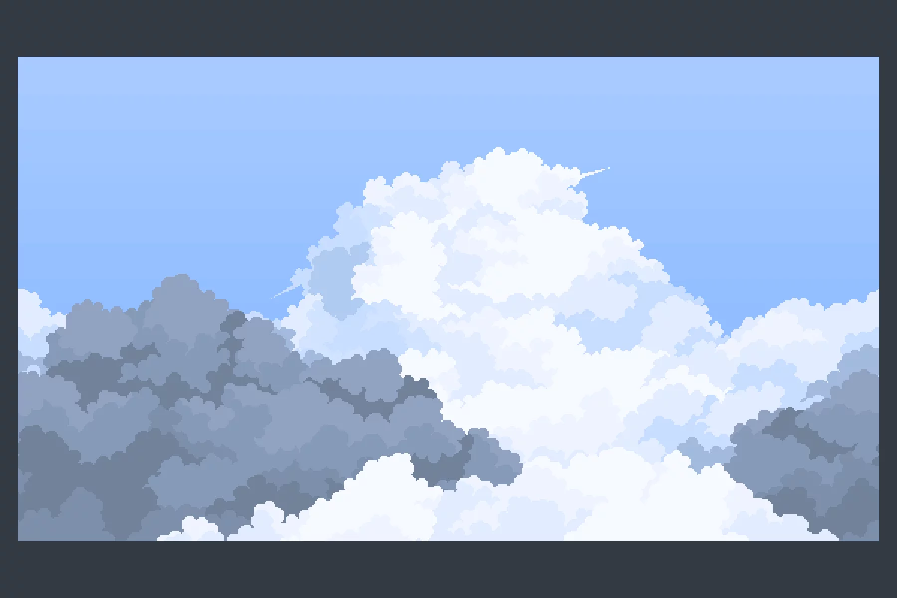 Sky with Clouds Pixel Art Backgrounds Pack 3