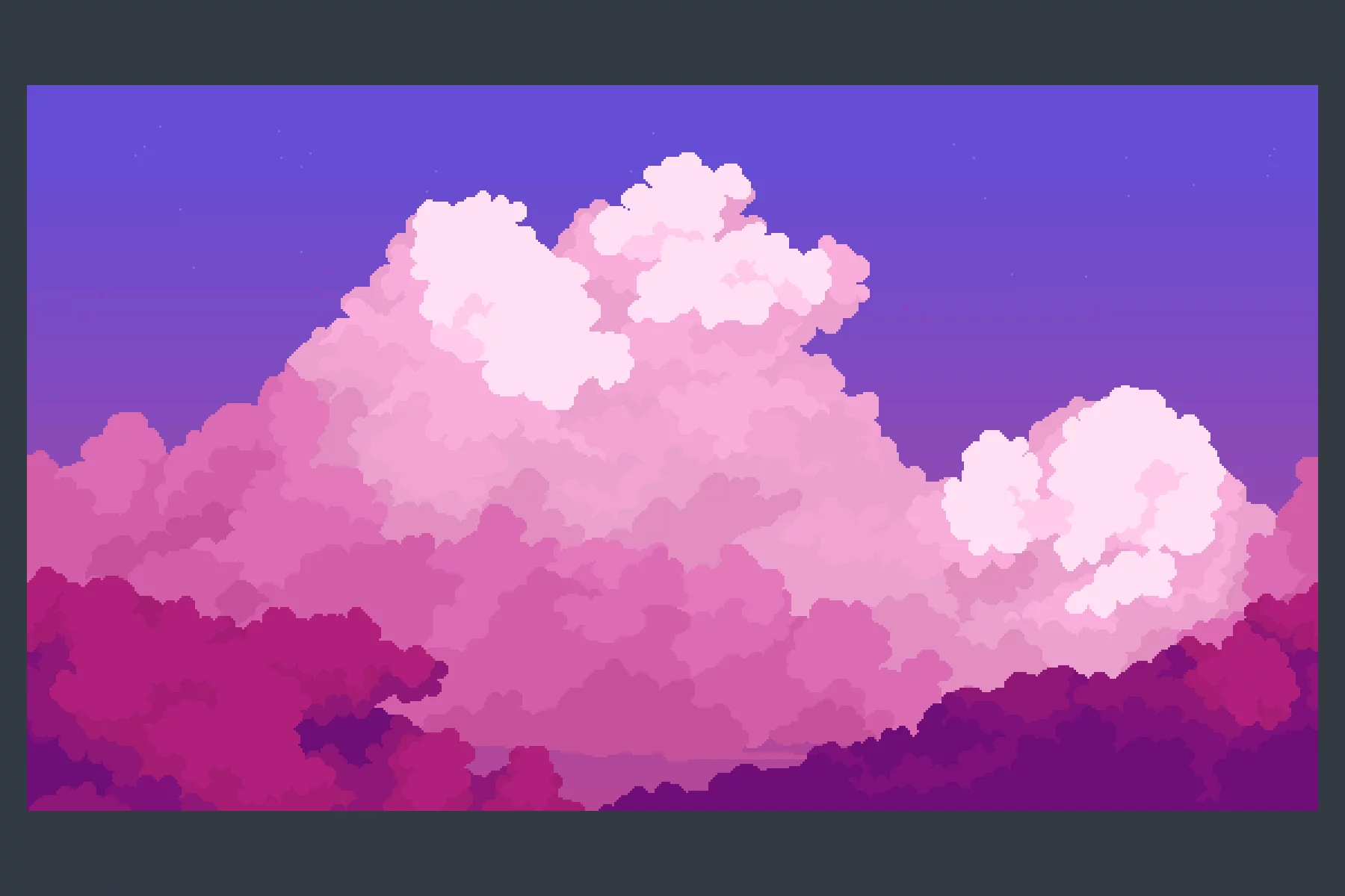 Sky with Clouds Pixel Art Backgrounds Pack 3