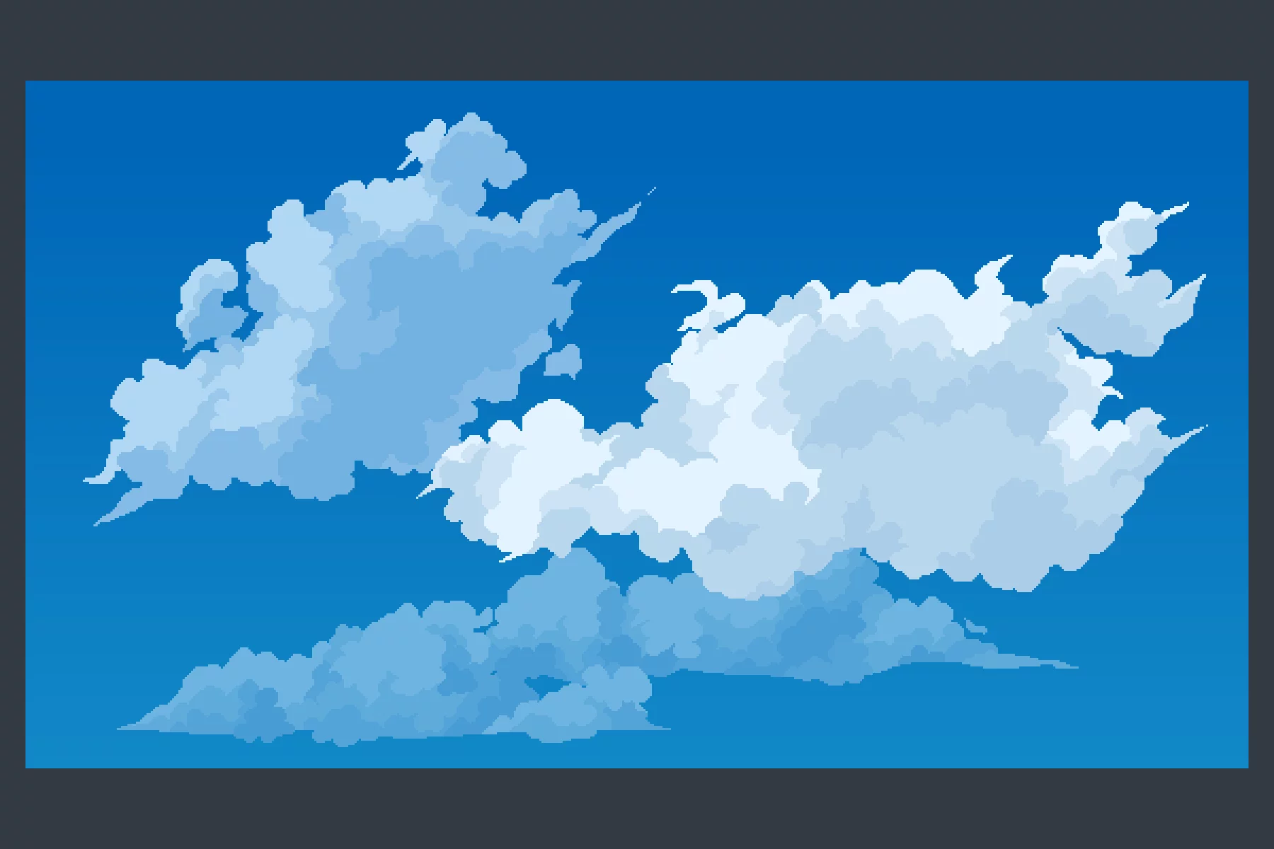 Sky with Clouds Pixel Art Backgrounds Pack 3
