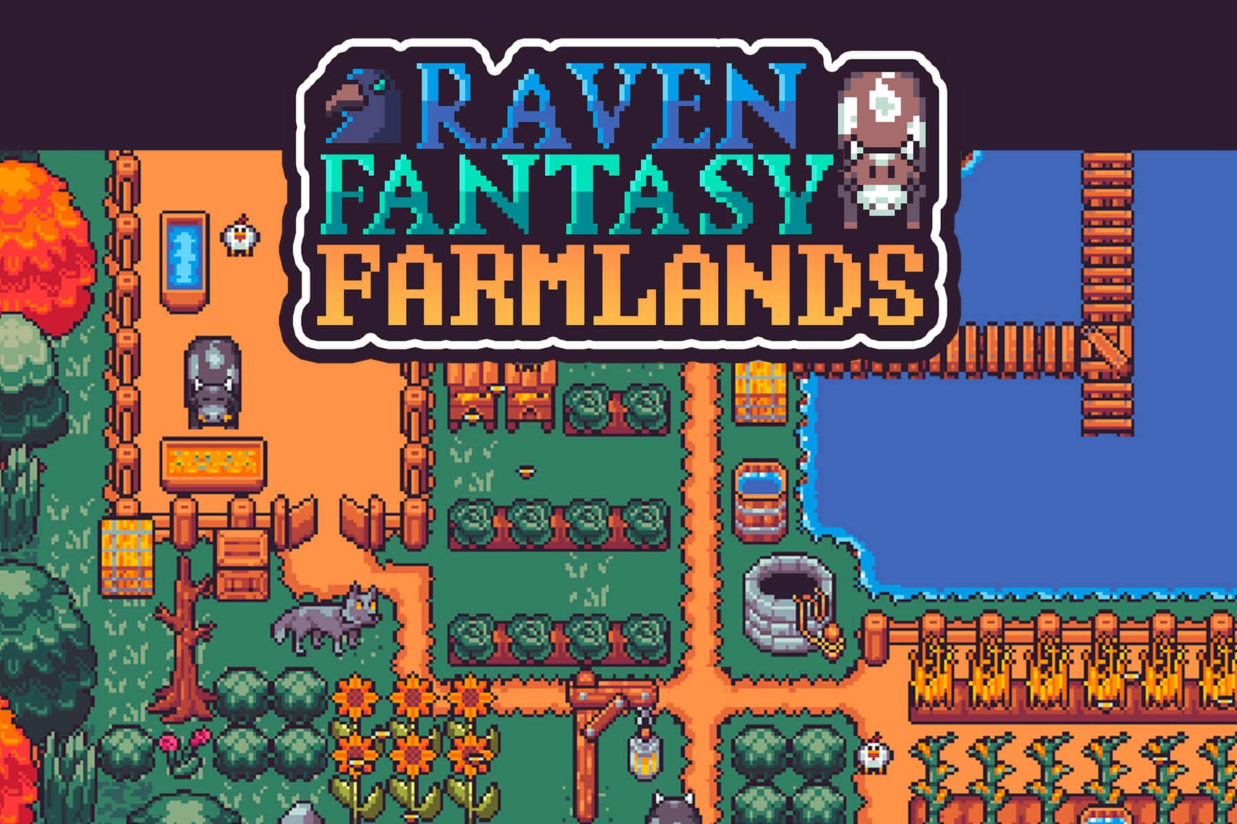 Top Down Farmlands Tileset Pixel Art