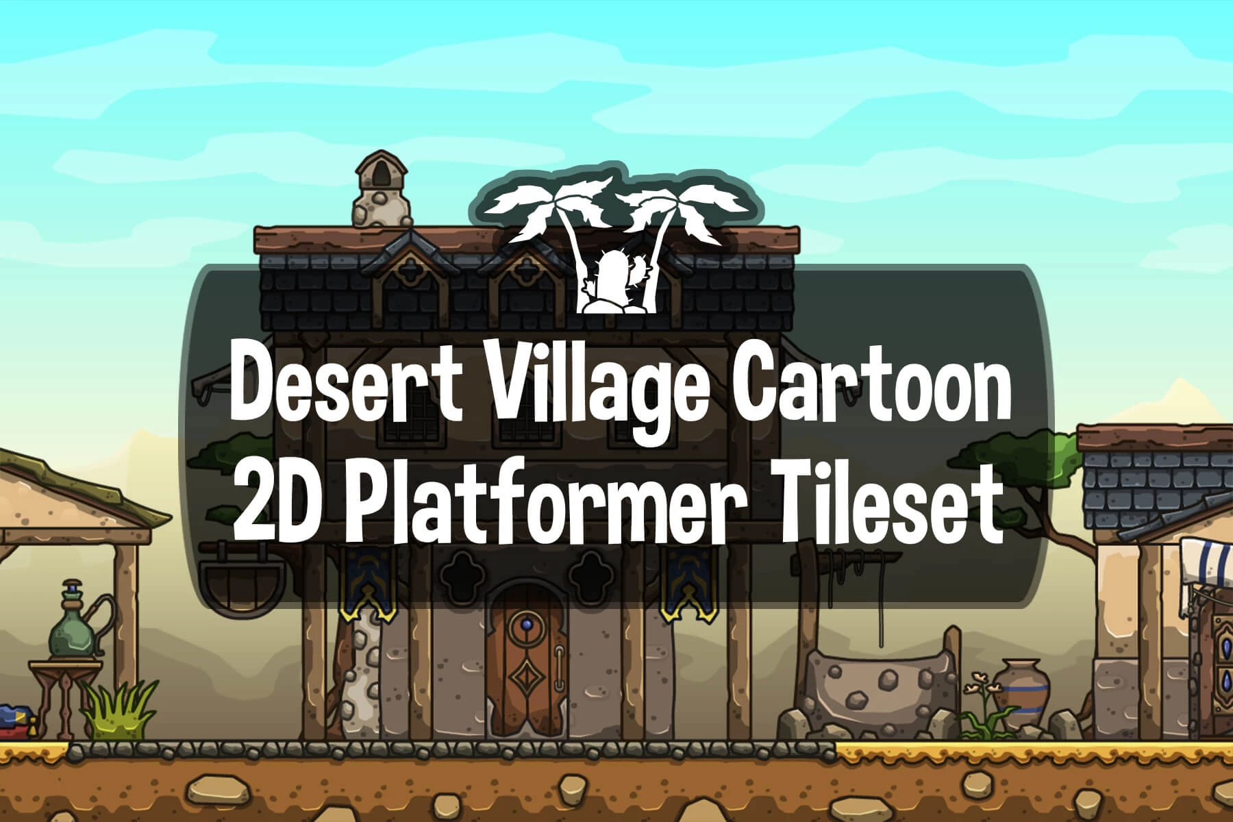 Desert Village Cartoon 2D Tileset