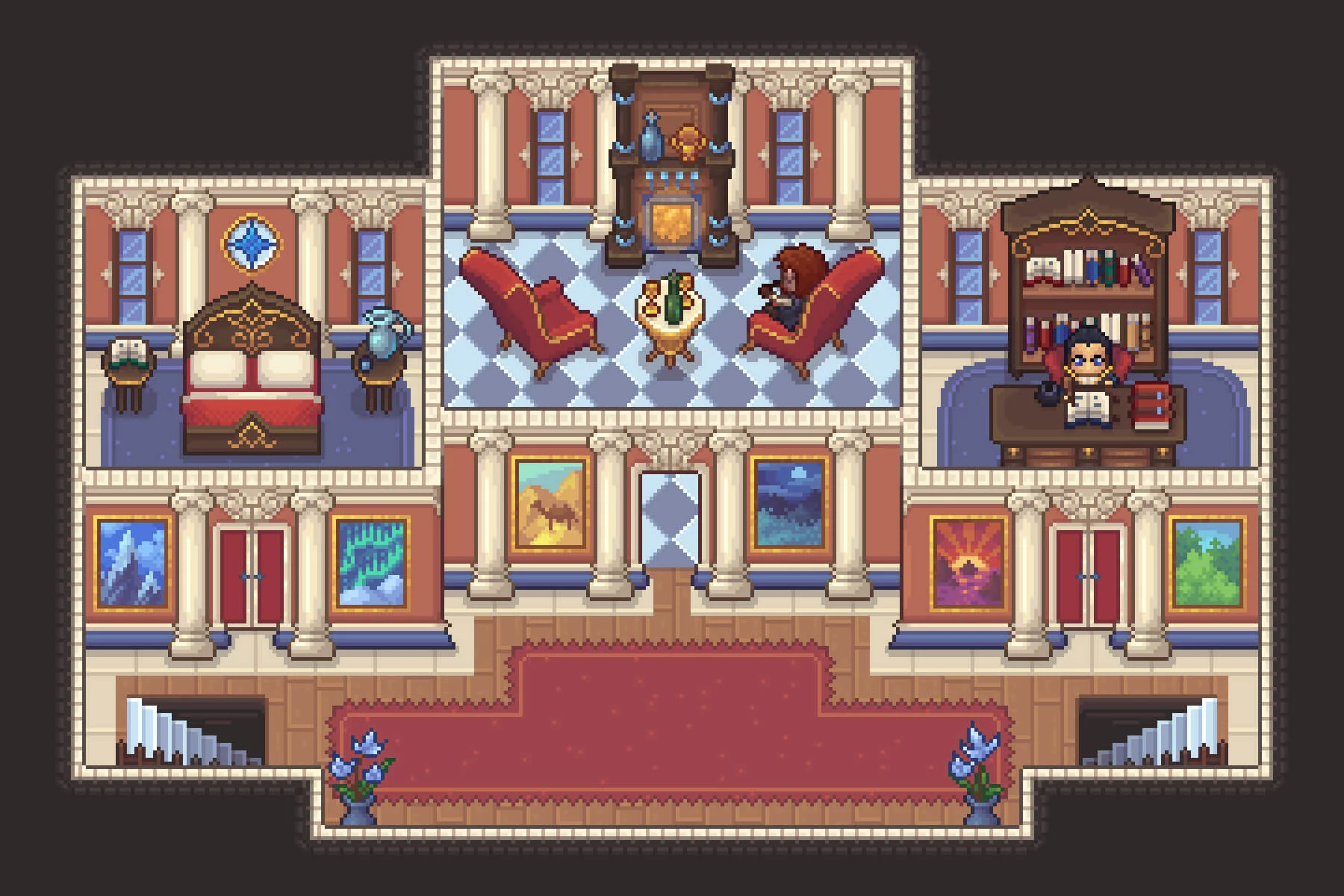Noble’s Manor Pixel Top-Down Tileset Asset Pack