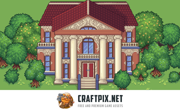 Noble’s Manor Pixel Top-Down Tileset Asset Pack