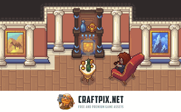 Noble’s Manor Pixel Top-Down Tileset Asset Pack