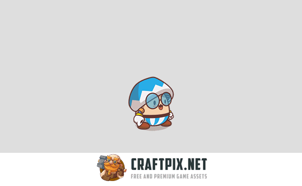 Cute Mushroom Character Game Sprites