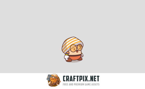 Cute Mushroom Character Game Sprites