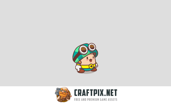 Cute Mushroom Character Game Sprites