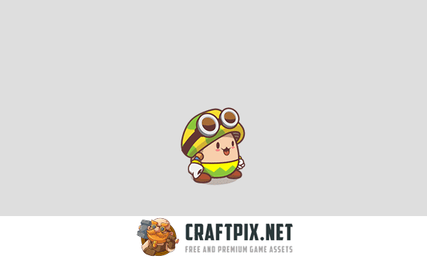 Cute Mushroom Character Game Sprites