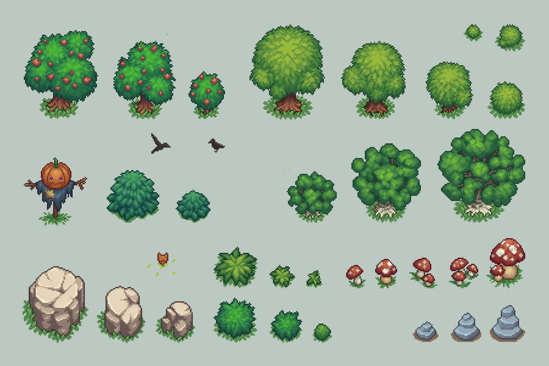 Main Character’s Home Top-Down Pixel Art Asset