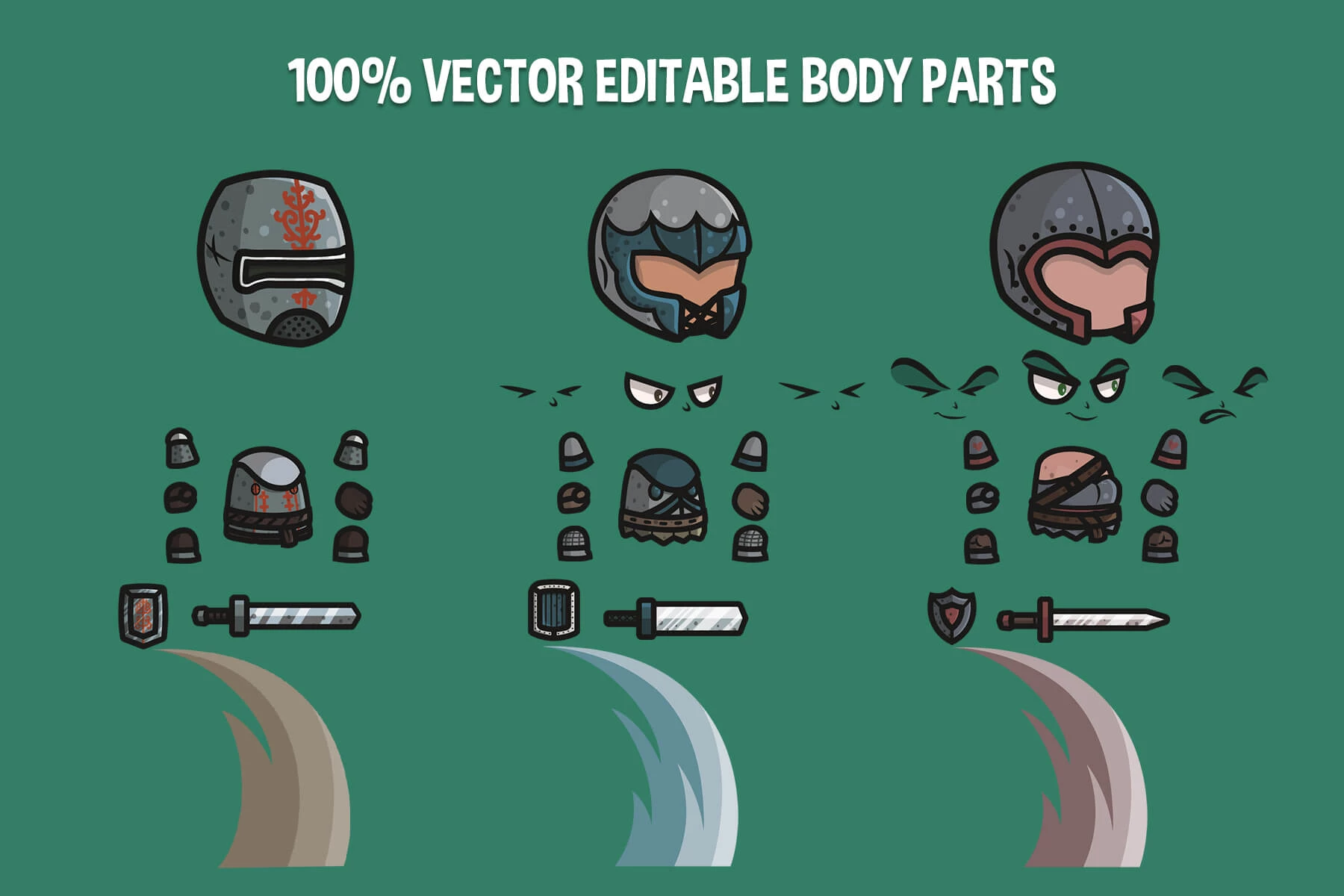 Knight Chibi Character Sprites