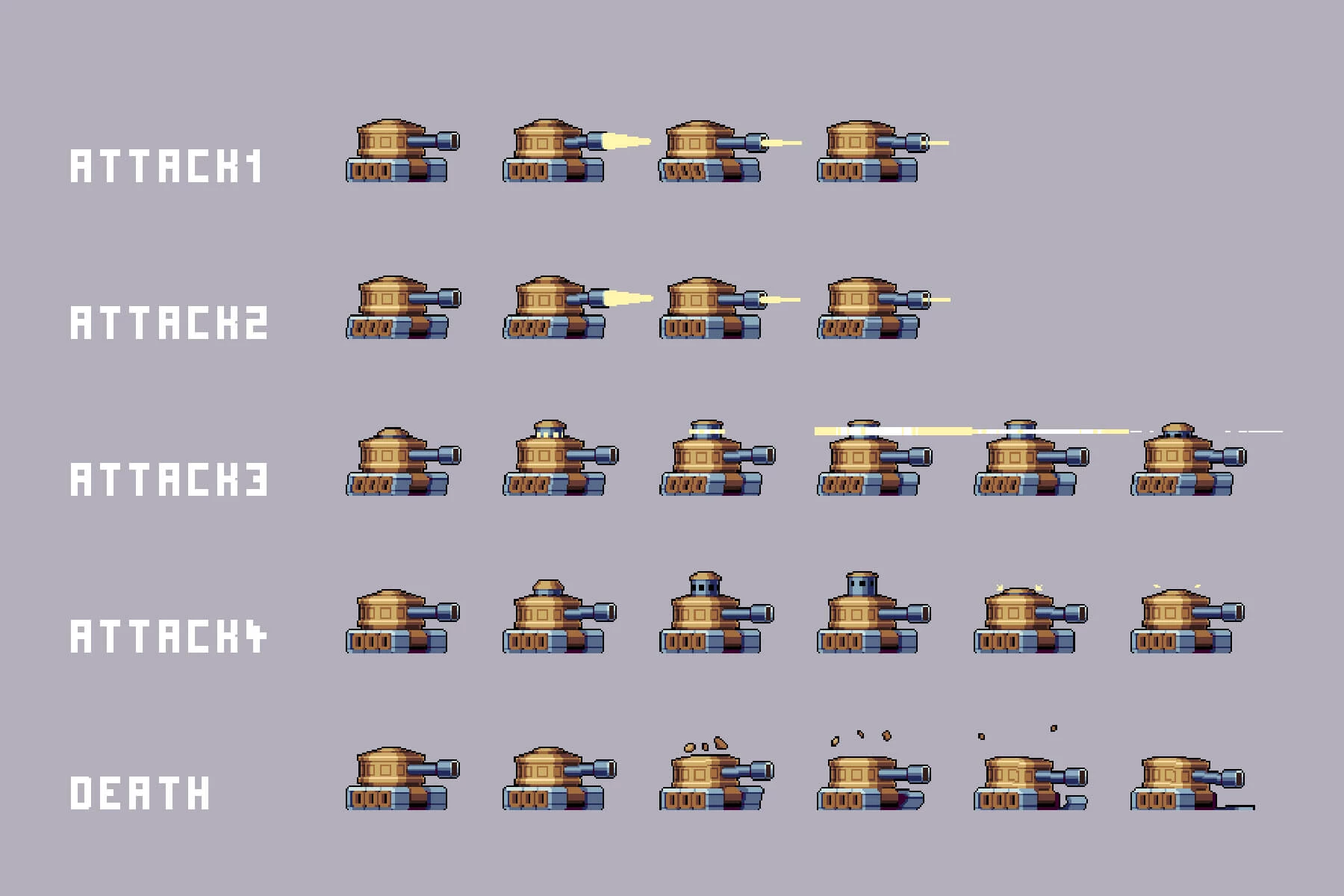 Desert Bosses Pixel Art Sprite Sheet Pack