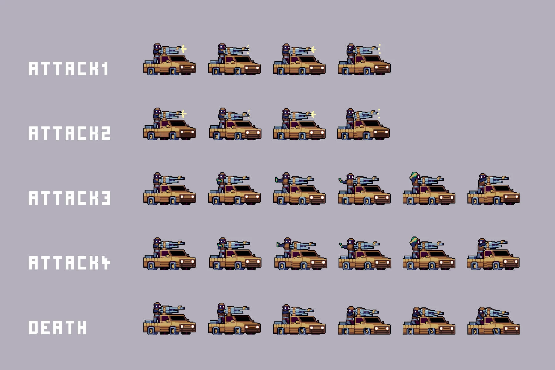 Desert Bosses Pixel Art Sprite Sheet Pack