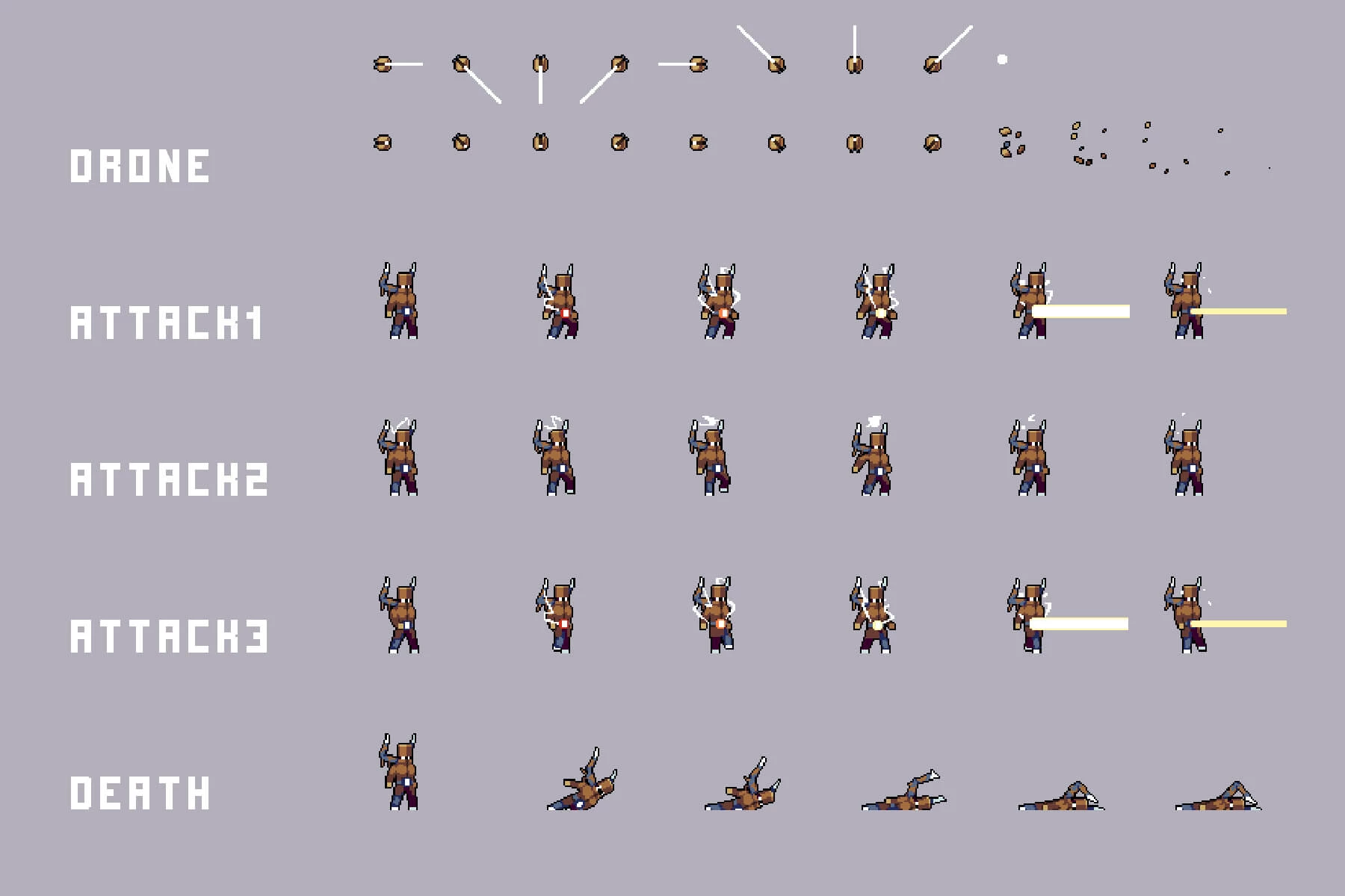 Desert Bosses Pixel Art Sprite Sheet Pack