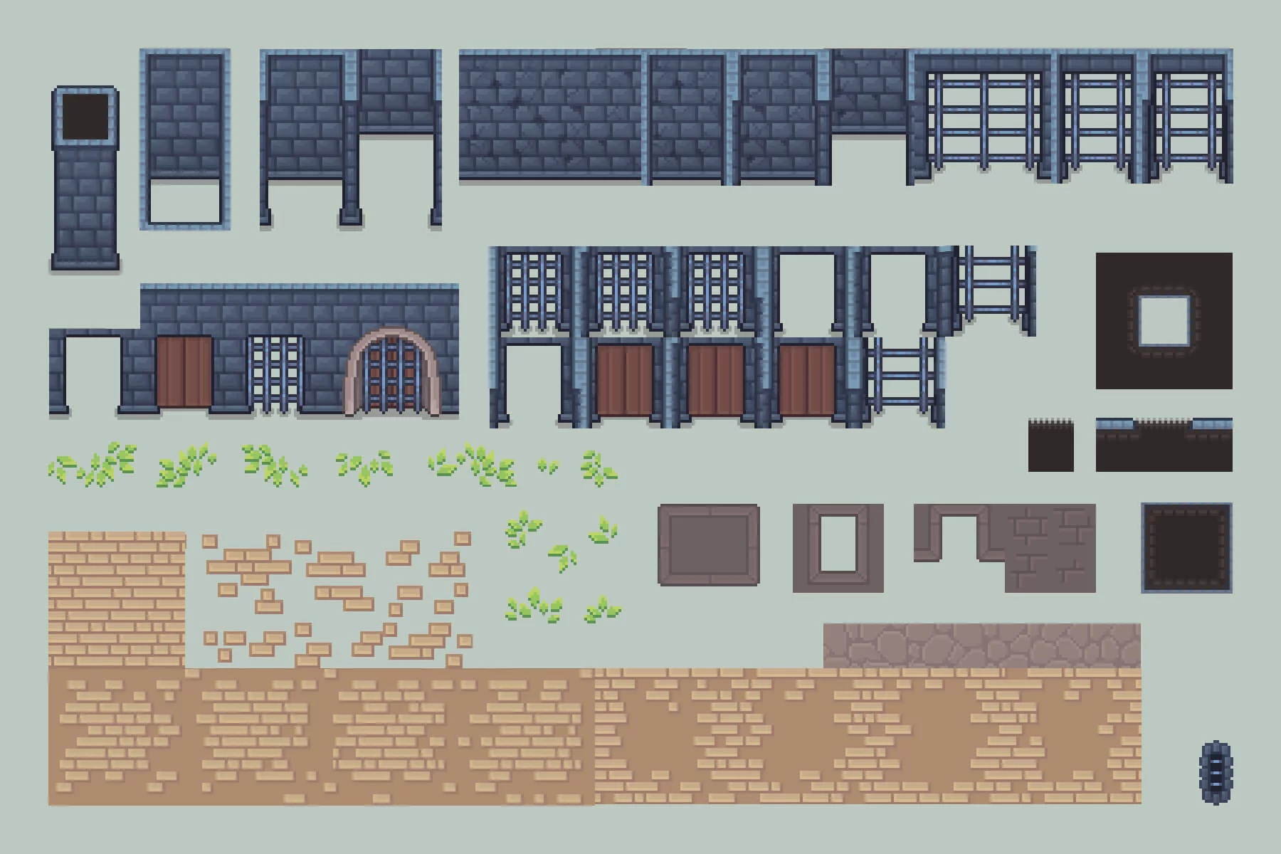 Fantasy RPG Prison Top-Down Pixel Art Pack