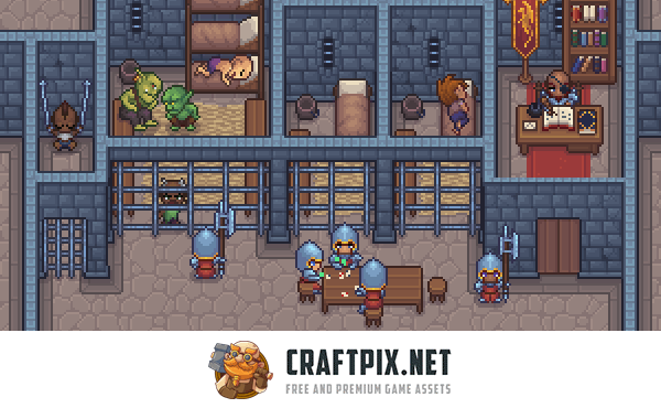 Fantasy RPG Prison Top-Down Pixel Art Pack