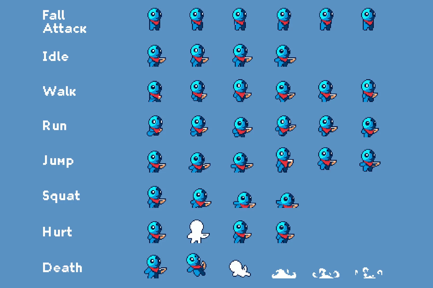 Tiny Pixel Hero Sprites with Bow Attacks