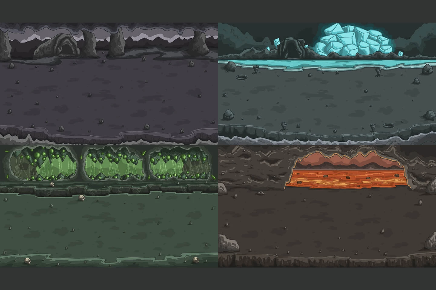Cave Horizontal Battle Backgrounds