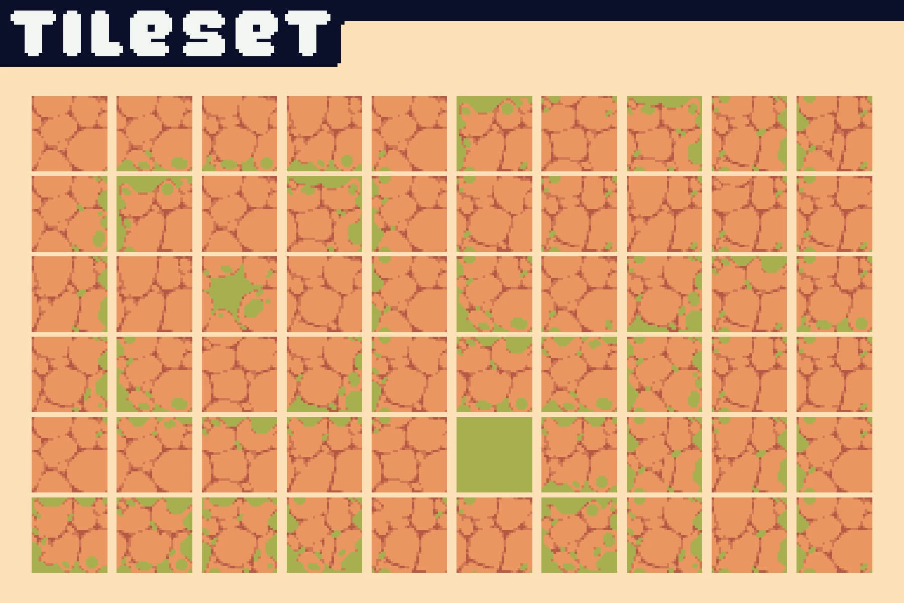 Fields Tileset Pixel Art for Tower Defense