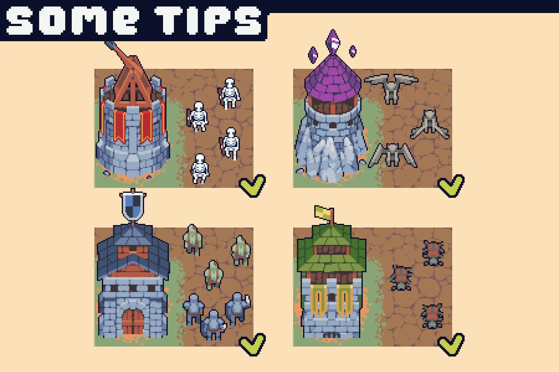 Undead Enemies Pixel Art for Tower Defense