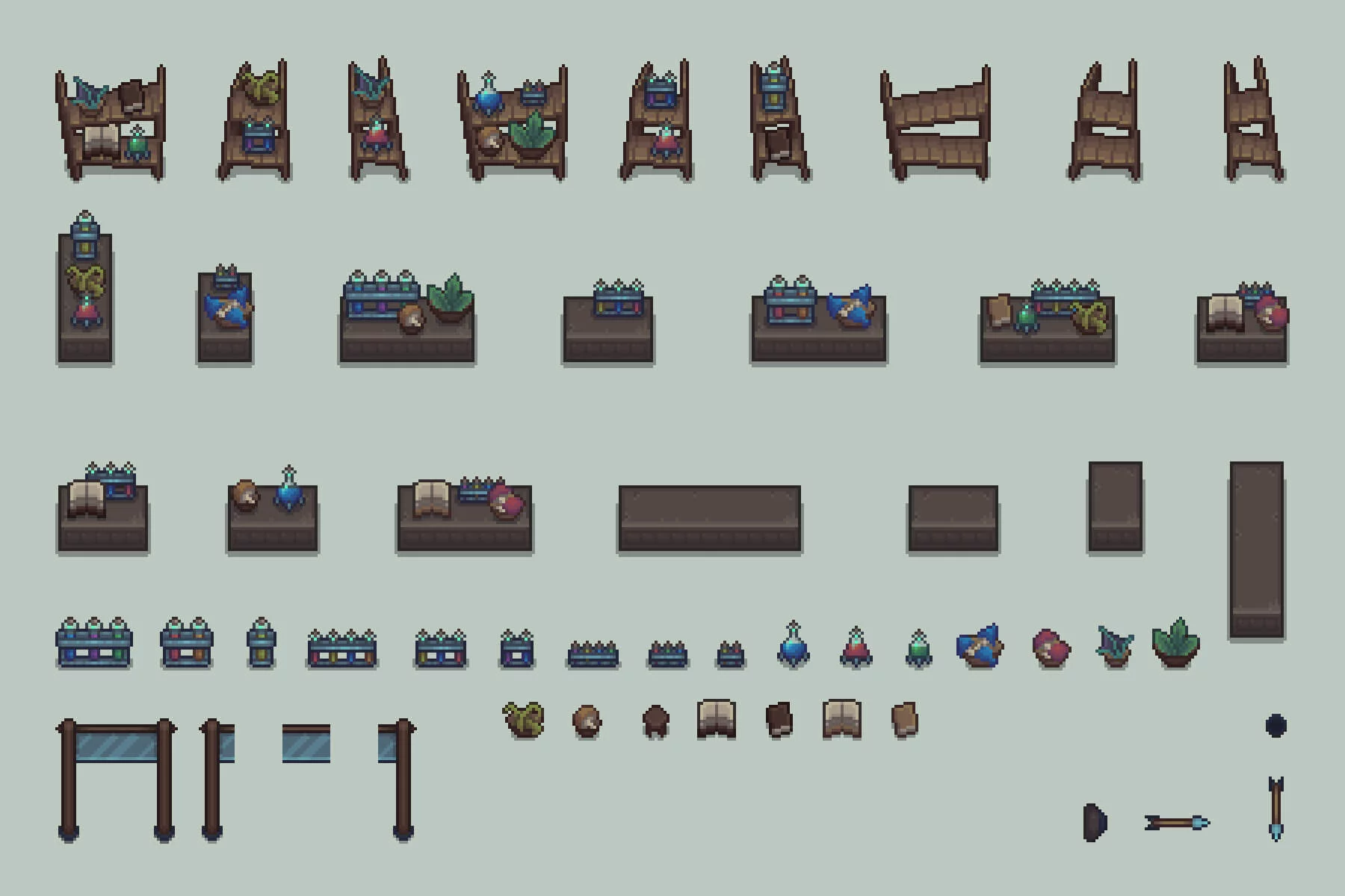 Pixel Dungeon Props and Objects Asset Pack