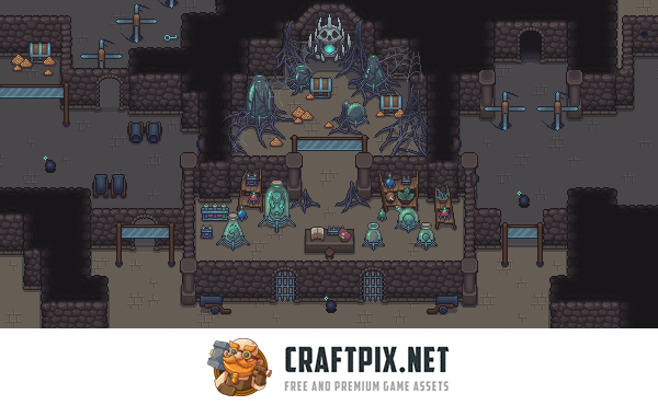 Pixel Dungeon Props and Objects Asset Pack