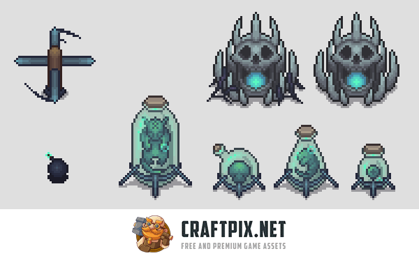 Pixel Dungeon Props and Objects Asset Pack
