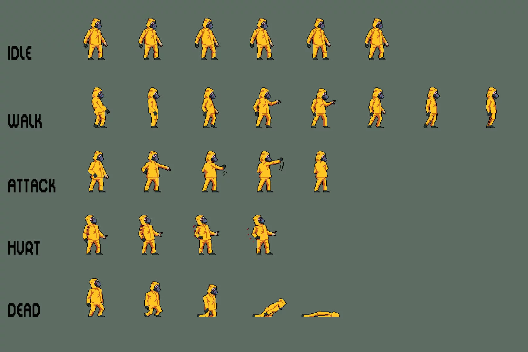 Urban Zombie Pixel Art Sprite Pack