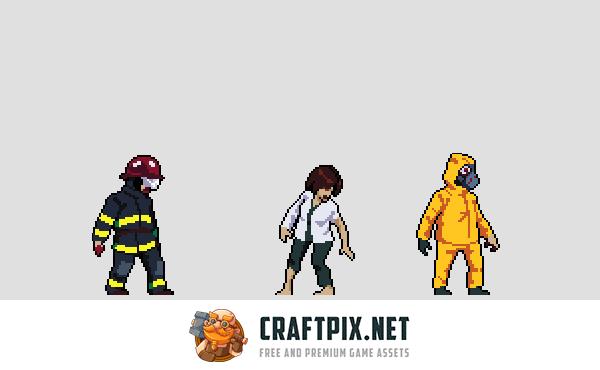 Urban Zombie Pixel Art Sprite Pack