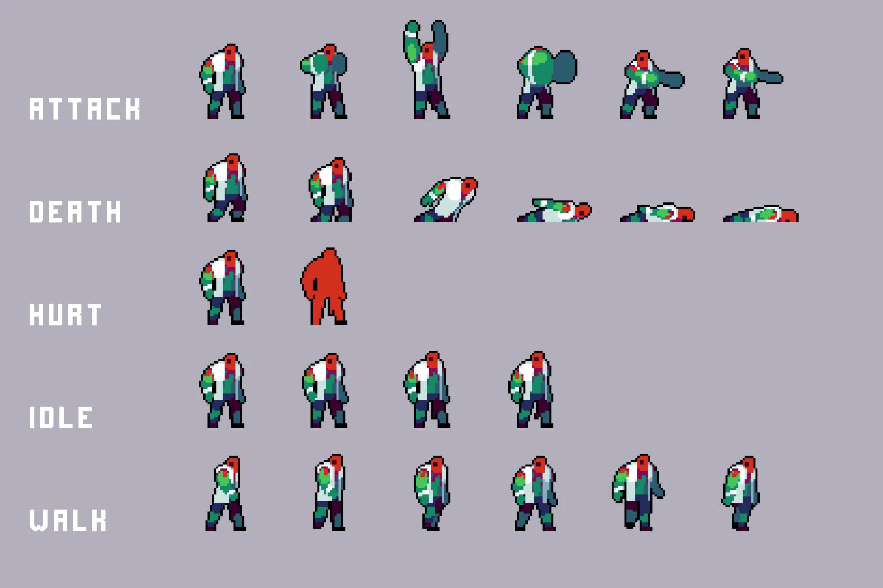 Lab Enemies Pixel Art