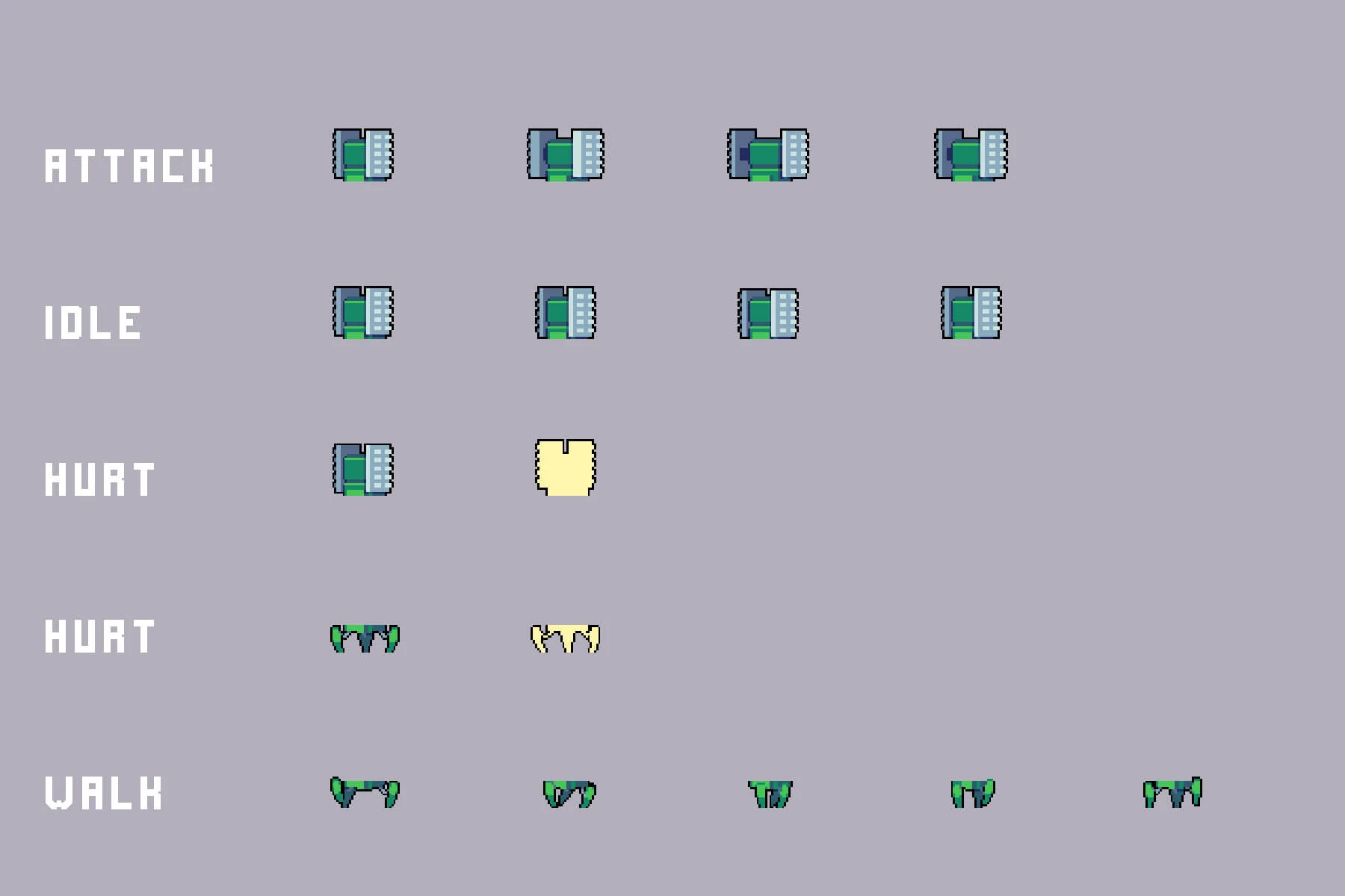 Lab Enemies Pixel Art