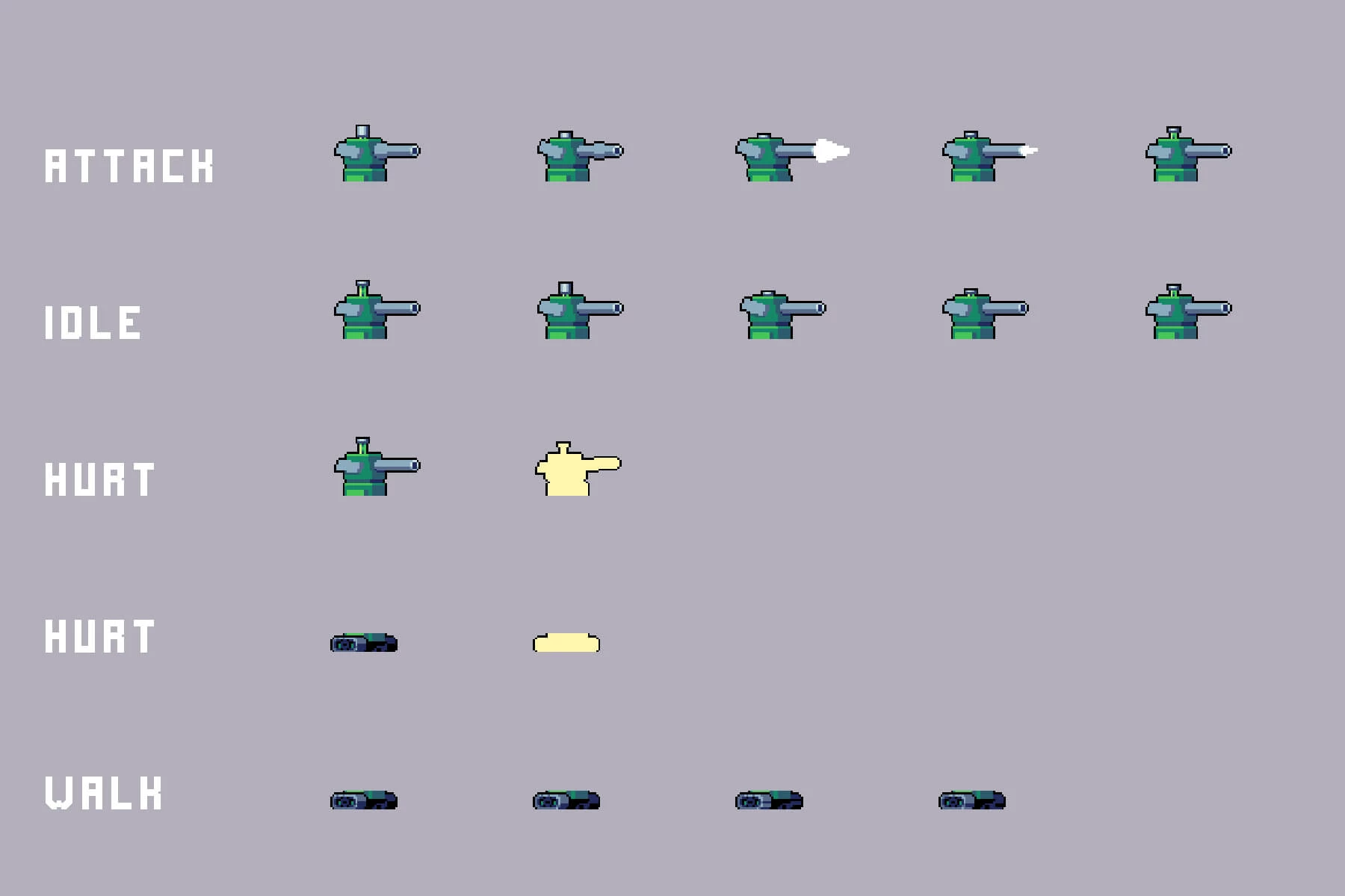 Lab Enemies Pixel Art