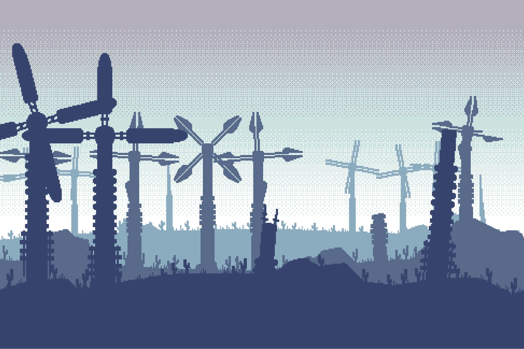 Desert Cyberpunk Tileset Pixel Art