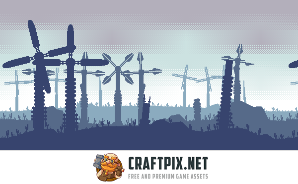 Desert Cyberpunk Tileset Pixel Art