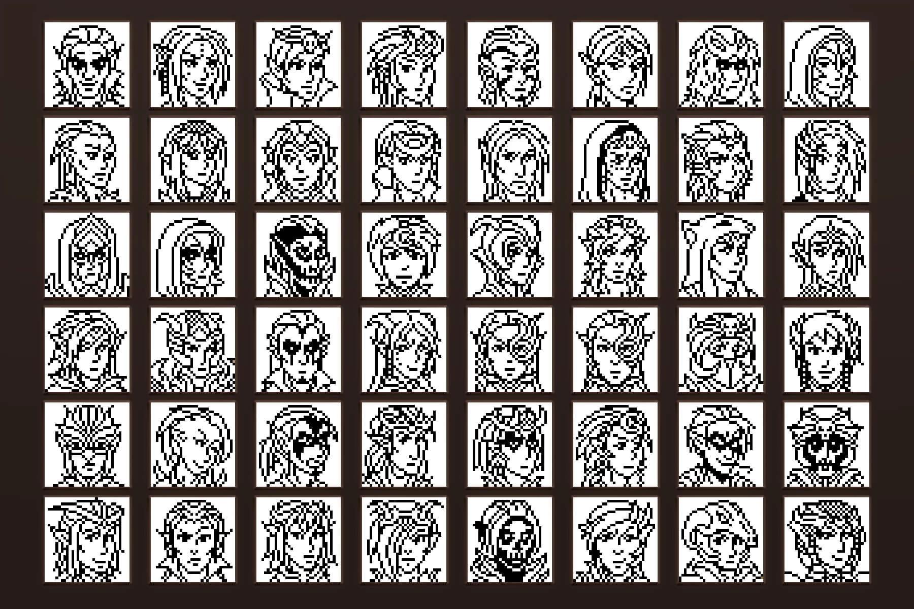 Dark Elf Avatar Icons Pixel Art